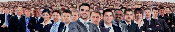 A crowd of people looking at the camera — Stock Photo, Image