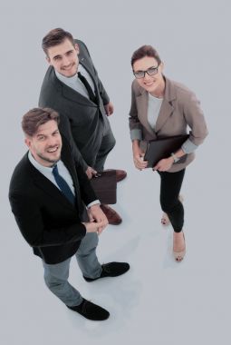 Başarılı ve güvenli iş insanların çalışma grubu. En iyi v