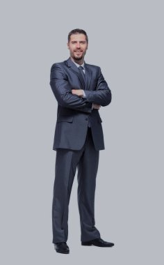 Beyaz arka planda iş adamı