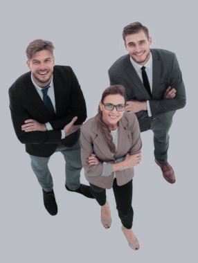 Grup emin seyir mutlu ve başarılı iş adamları