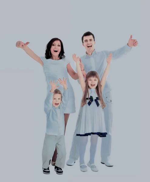 Die Freude einer glücklichen Familie — Stockfoto