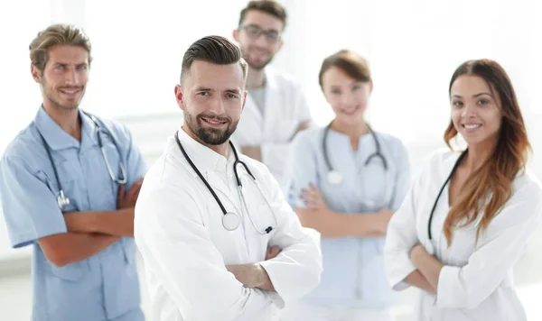 Leading doctor of the medical center peers. — Stock Photo, Image