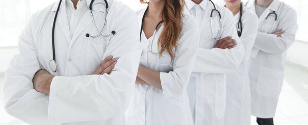 close seup .group of medical workers
