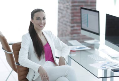 Dikey photos.modern iş kadını