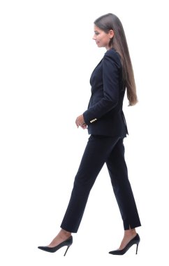 yan view.young iş kadını ileri yürüyüş