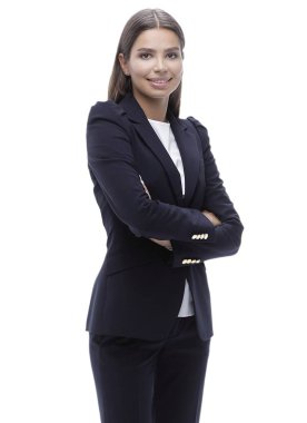 tam büyüme. genç iş kadını.