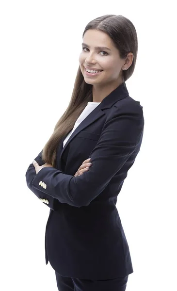 Primer plano. joven mujer de negocios . — Foto de Stock