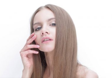 uzun saçlı genç modern kız portresi