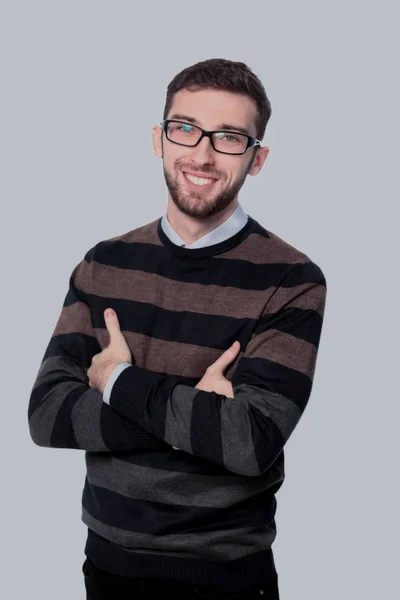 Retrato de empresário barbudo sorrindo — Fotografia de Stock