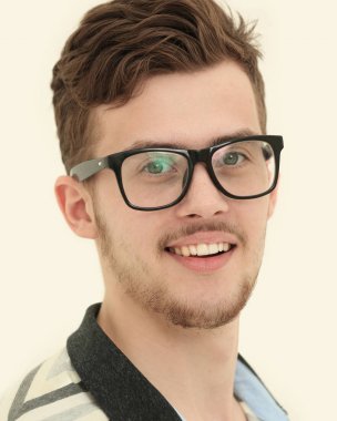 closeup.Face başarılı genç erkek