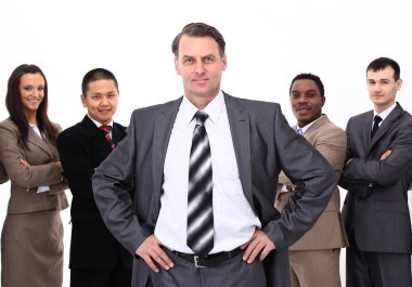 iş takım arka plan üzerinde işadamı