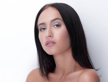 genç kadın kapatmak yüz Güzellik Portresi