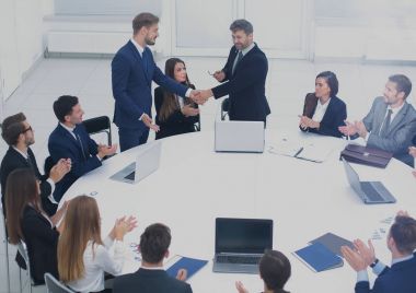 iş karşılıklı ofiste, negotiat kurumsal toplantılar