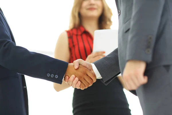 Businessmen handshaking after good deal. Business concept — Stock Photo, Image