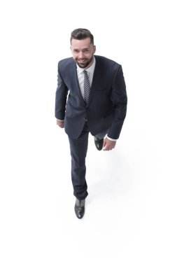 Kendine güvenen işadamı ileri gider