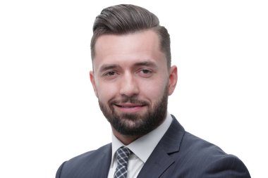 Kendinden emin bir orta işadamı portresi portre