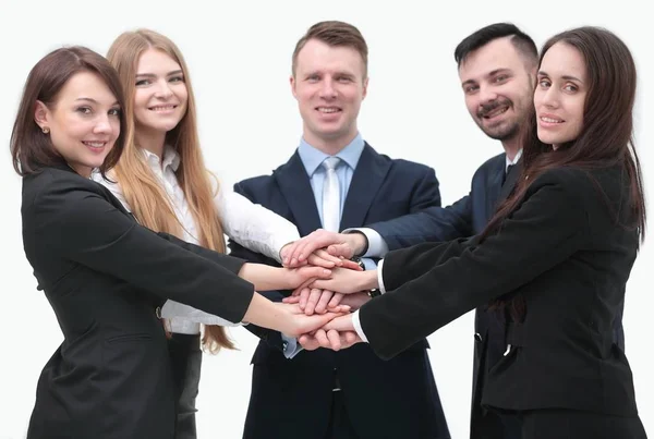 Primo piano. Il team aziendale mostra la sua unità — Foto Stock