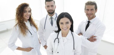 Grup hastane sağlık çalışanları portresi