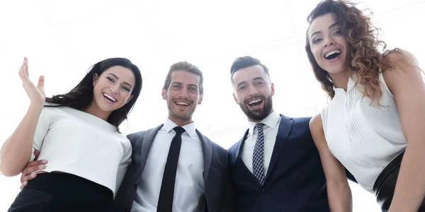 Bottom view.group of successful business people. — Stock Photo, Image