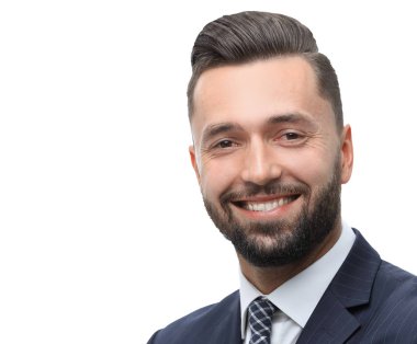 Kendinden emin bir orta işadamı portresi portre