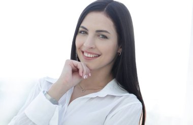 modern başarılı genç kadının yakın çekim yüz