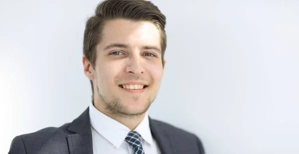 Closeup.the face of a successful young man — Stock Photo, Image