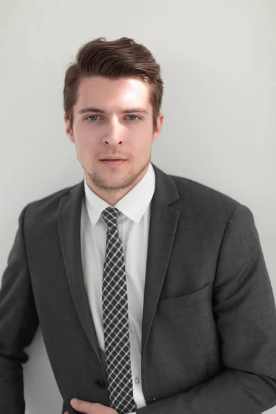 Closeup.the face of a successful young man — Stock Photo, Image