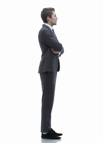 Side view. in full growth.confident businessman — Stock Photo, Image