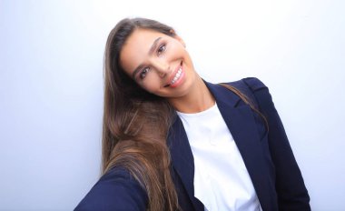 closeup.Friendly genç iş kadını