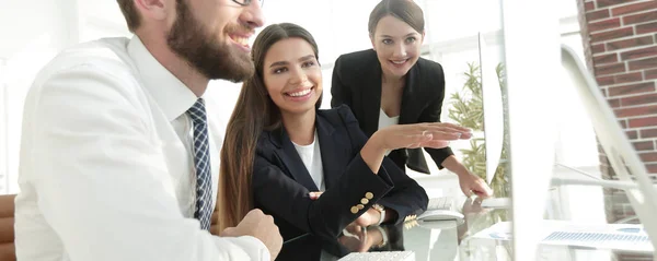 Close-up. Business team bespreken — Stockfoto