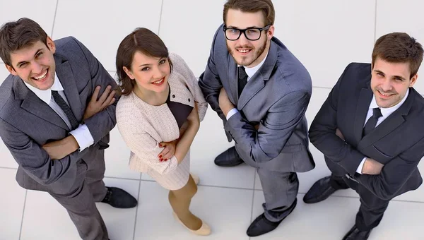 Vista de cima. equipe de negócios bem sucedida — Fotografia de Stock