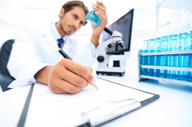 bir deneme bir laboratuvar analiz bilim adamı