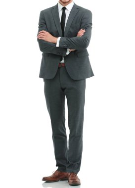 Beyaz arka plan üzerinde zarif yakışıklı iş adamı portresi