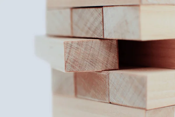 Wieża z drewnianych bloków — Zdjęcie stockowe
