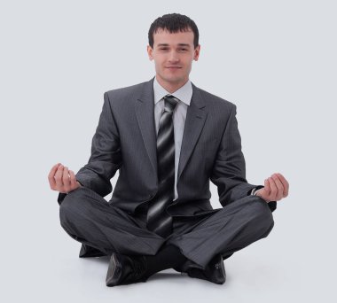 Çekici bir genç adam meditasyon closeup