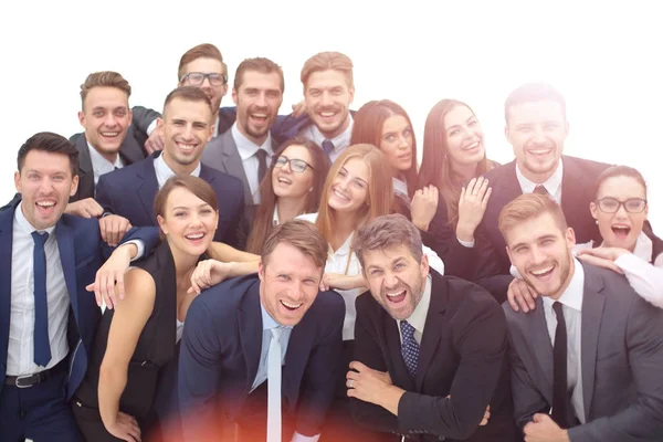 Група щасливих молодих бізнесменів на зустрічі в офісі — стокове фото