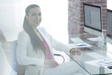 Dikey photos.modern iş kadını