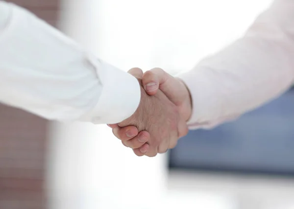 Primo piano. handshake.business sfondo . — Foto Stock