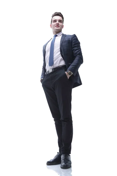 Επιτυχημένη νεαρός άνδρας σε ένα επαγγελματικό κοστούμι. — Φωτογραφία Αρχείου