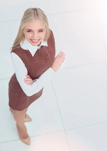 Jovem mulher de negócios sorridente — Fotografia de Stock