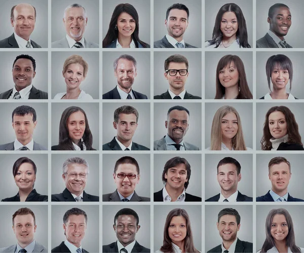 Collage divers gezichten expressies mensen Concept — Stockfoto
