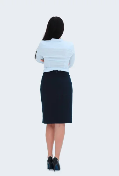 Rear view. successful business woman.photo in full growth. — Stock Photo, Image