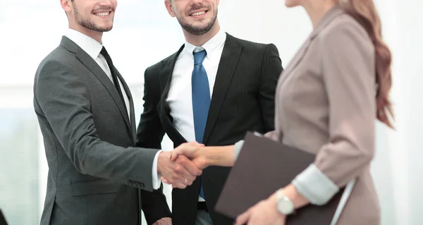 Concept of partnership - handshake of business partners — Stock Photo, Image