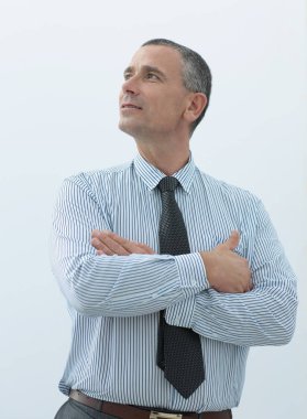 Kendine güvenen işadamı geleceğe bakıyor