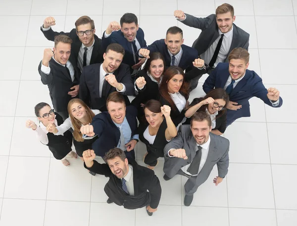 Equipe de negócios profissional mostra seu sucesso — Fotografia de Stock