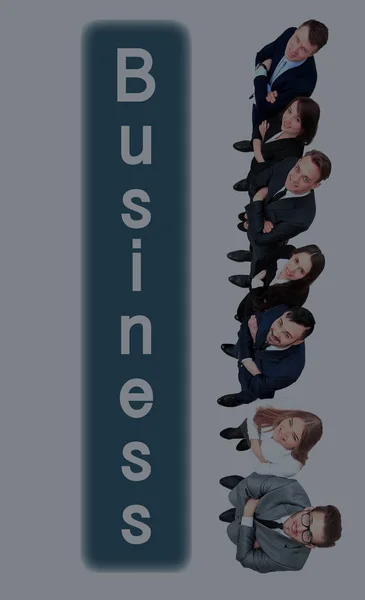 Business people standing in a row. top view — Stock Photo, Image