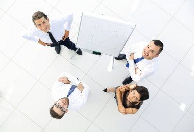 En baştan görüntüleyin. başarılı iş takım arka plan görüntüsü