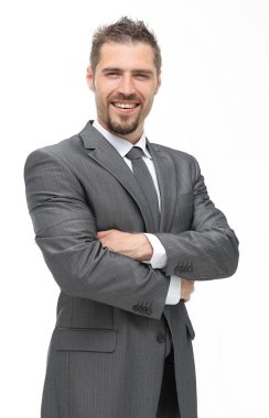 yakışıklı adam ile çapraz kol ayakta