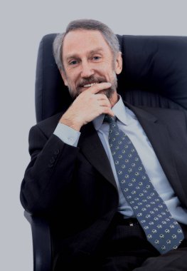 Beyaz arka planda izole iş adamı