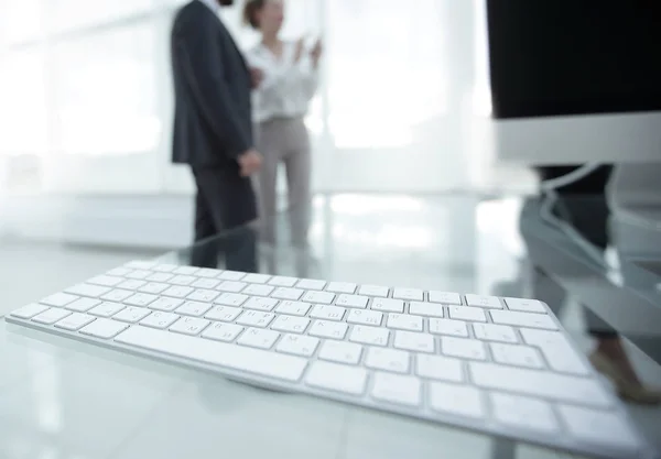 Close-up of a computer keyboard on the desktop. — Stock Photo, Image